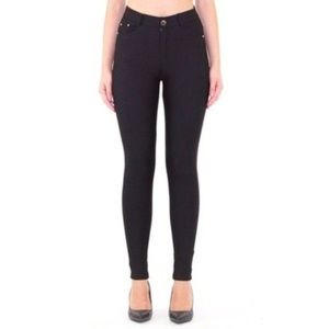 Women's 5-Pocket Smooth Ponte Black Dressy Pants